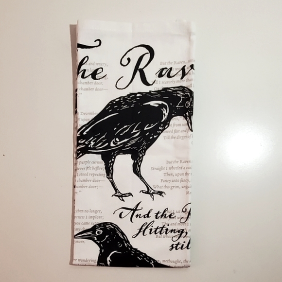 ❤️NWT STONEWALL KITCHEN TEA DISH TOWEL "THE RAVEN" HALLOWEEN DECOR - Picture 2 of 8